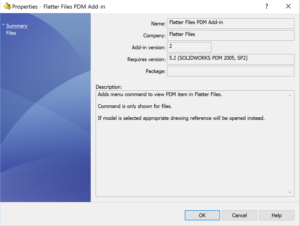 Flatter Files PDM Menu