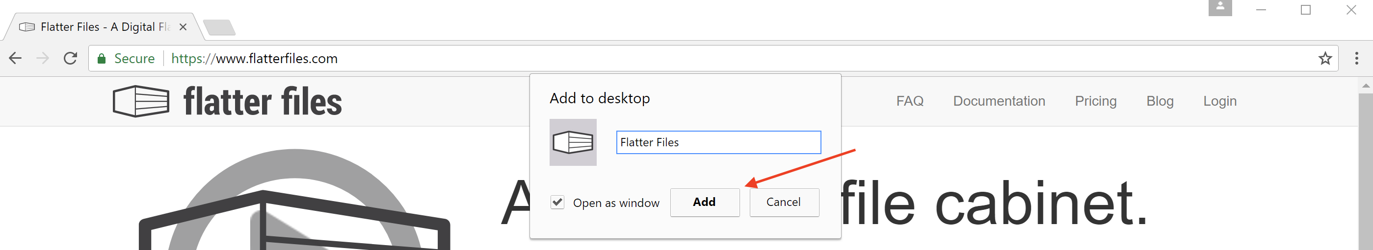 Chrome Add to Desktop
